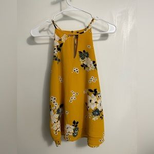 Yellow, tank top blouse